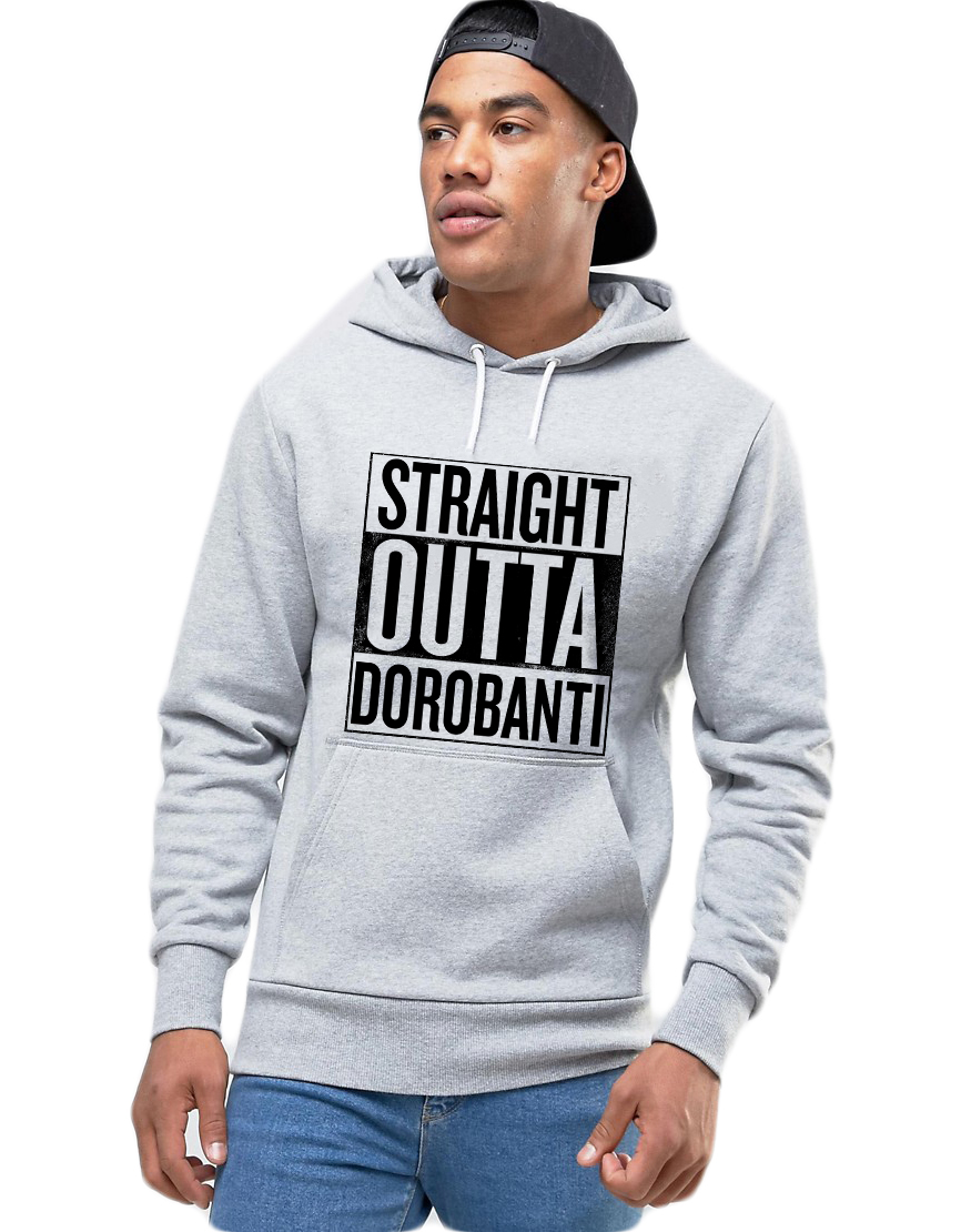Hanorac Barbati Gri - Straight Outta Dorobanti - CATEGORIE